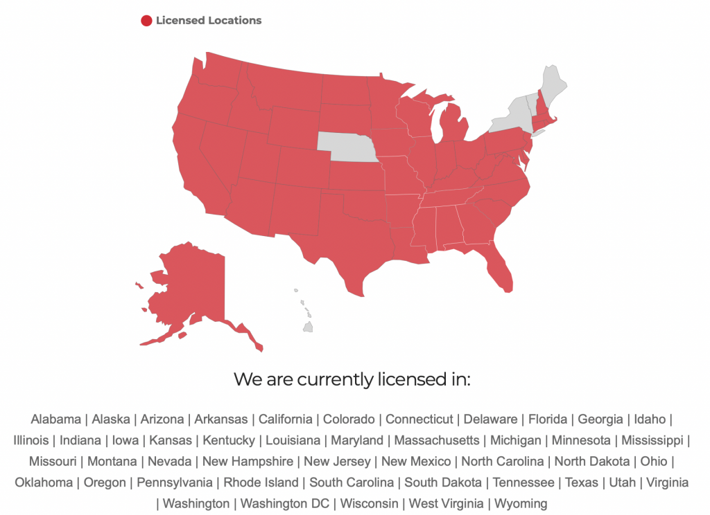 Licensing Map